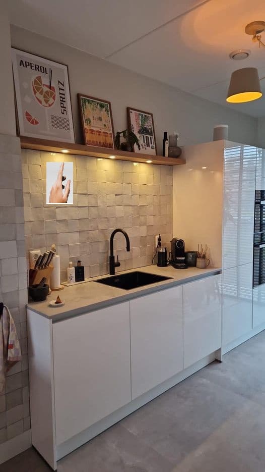 Eiken Wandplank Dimbare Led Met Touch